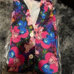 Galaxy Heart Stitch one piece, PJ - Blue & Pink stitch and angel